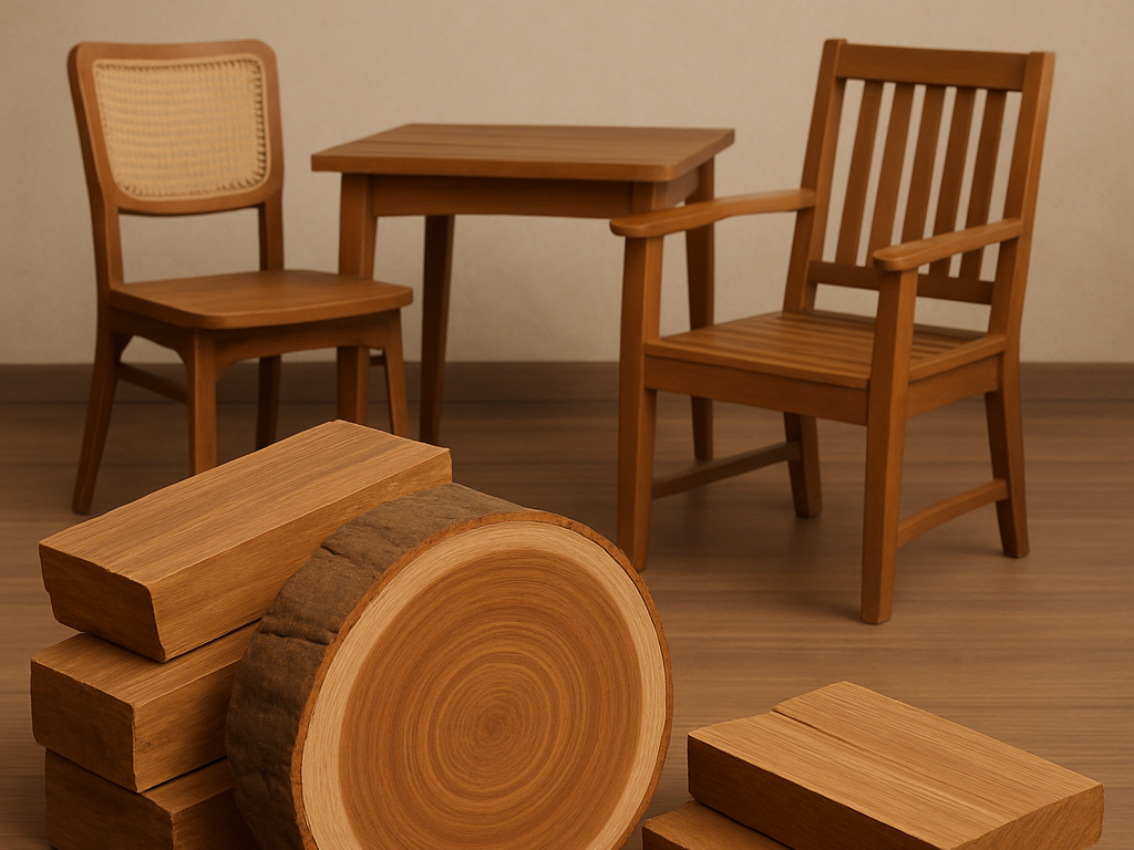 Indonesian Teakwood Illustration