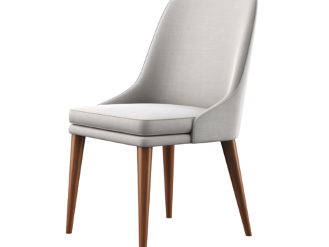ai-generated-upholstered-dining-chair-scandinavian-modern-minimalist-style-transparent-background-isolated-image-png