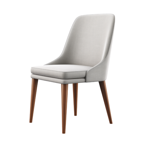 ai-generated-upholstered-dining-chair-scandinavian-modern-minimalist-style-transparent-background-isolated-image-png