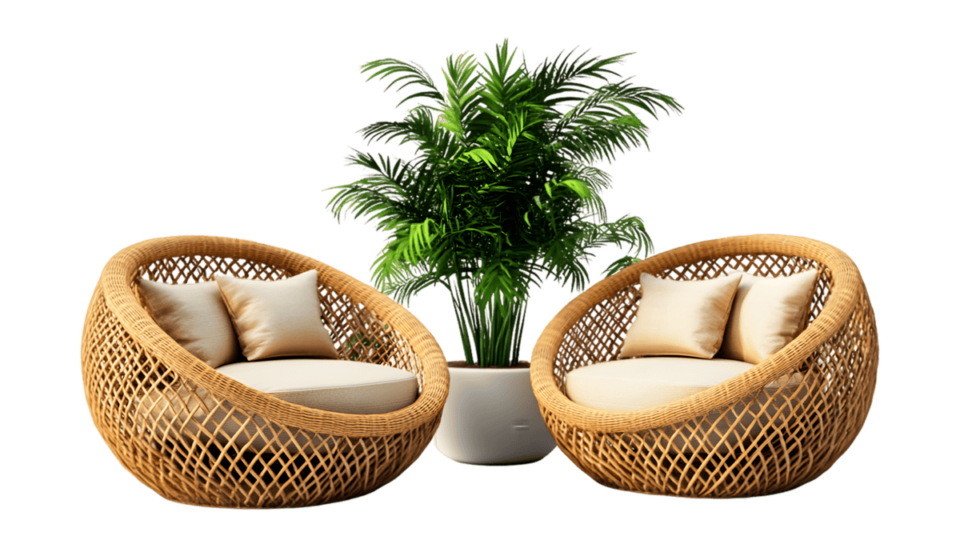 beige-wicker-chairs-with-palm-plant-png