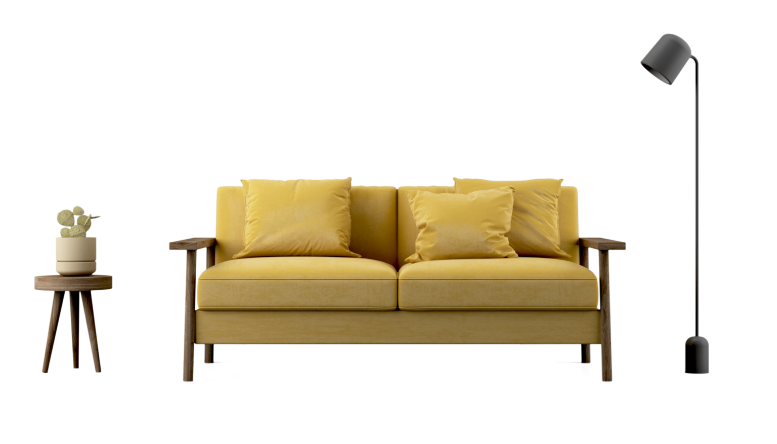 yellow-sofa-with-floor-lamp-and-side-table-png